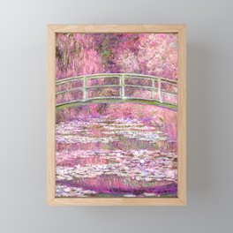 Bridge over a Pond of Water Lilies 3 Framed Mini Art Print