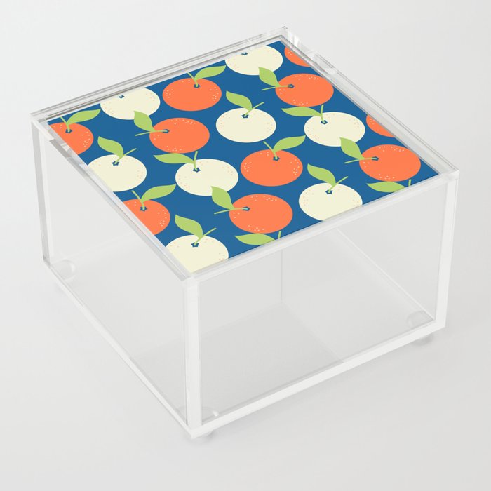 Fruit Pattern - Eggshell and Smashed Pumpkin Acrylic Box