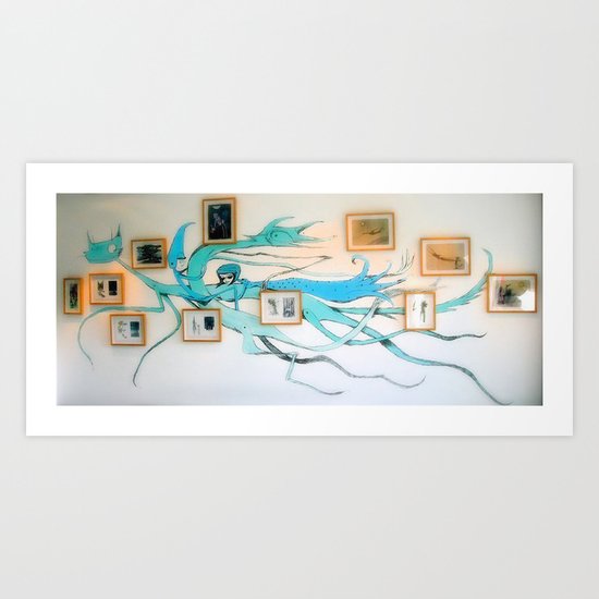 going places Art Print