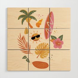 Sunshine Boho Tropical Wood Wall Art