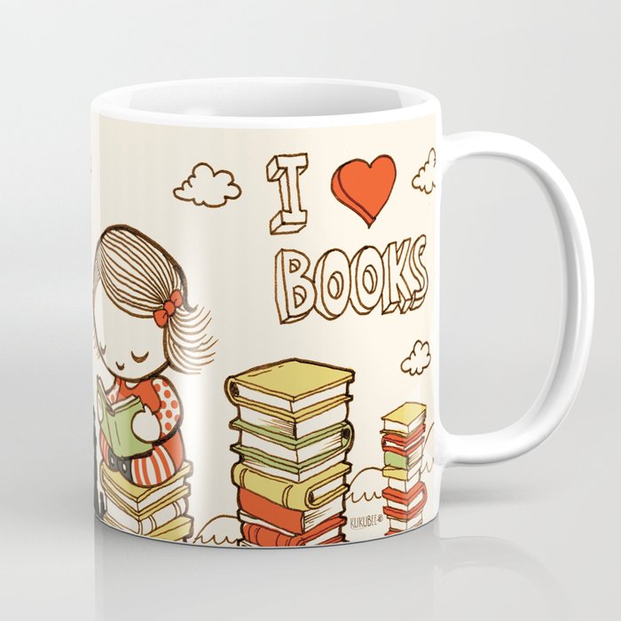 I Heart Books Coffee Mug