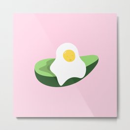 Happy Egg Metal Print | Cute, Millennialpink, Kawaii, Avocado, Illustration, Vector, Pink, Breakfast, Digital, Happyegg 