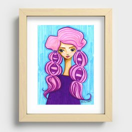 "pinky plaits" Recessed Framed Print