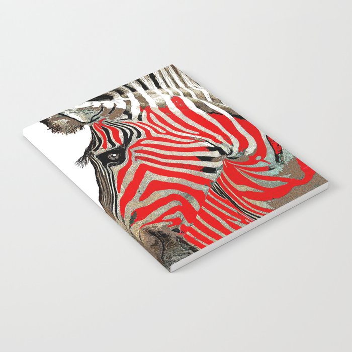 Zebra Red and White Notebook
