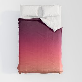 Strawberry Pink Skies Colorful Gradient Comforter