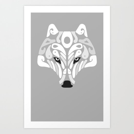 Ice Predator (Grey) Art Print