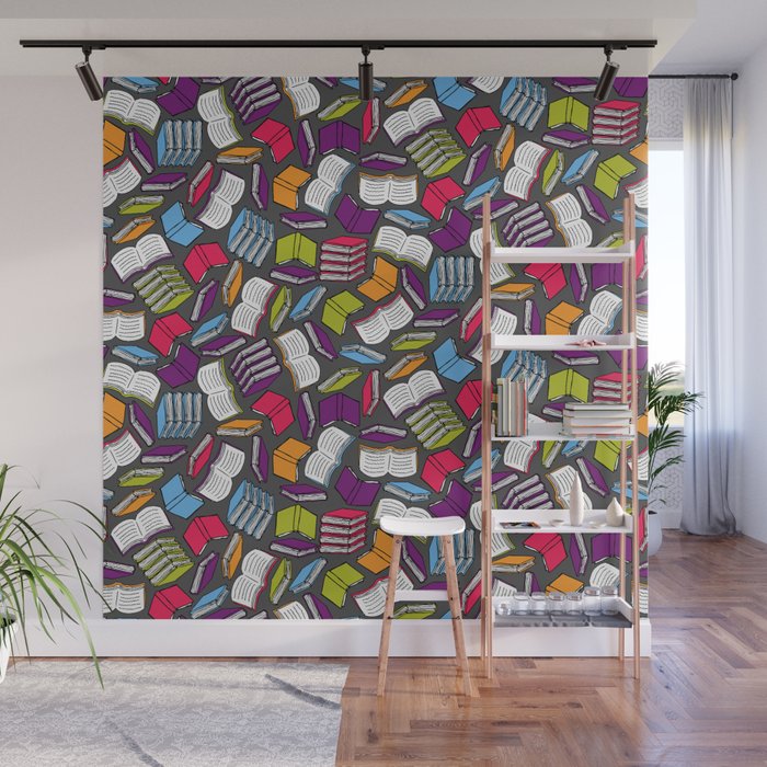 So Many Colorful Books... Wall Mural