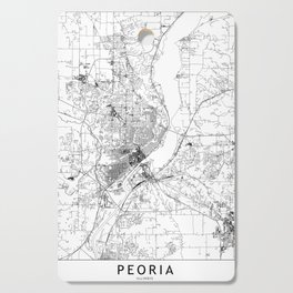Peoria White Map Cutting Board