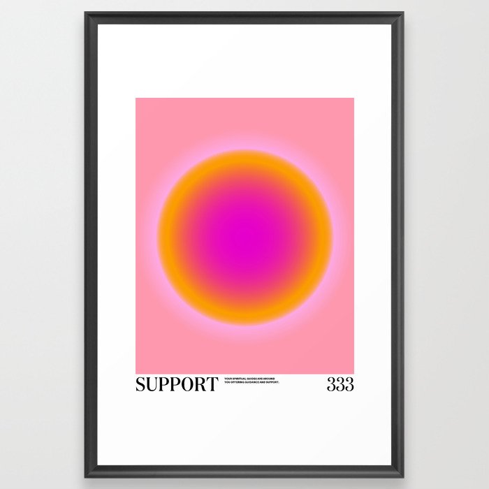 Gradient Angel Number: Support Framed Art Print