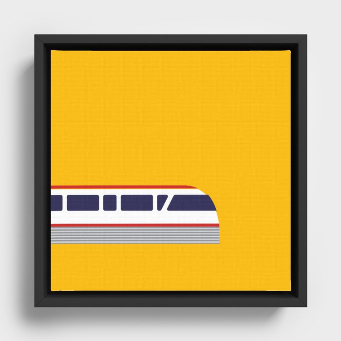 Seattle Monorail Pop Art - Seattle, Washington Framed Canvas