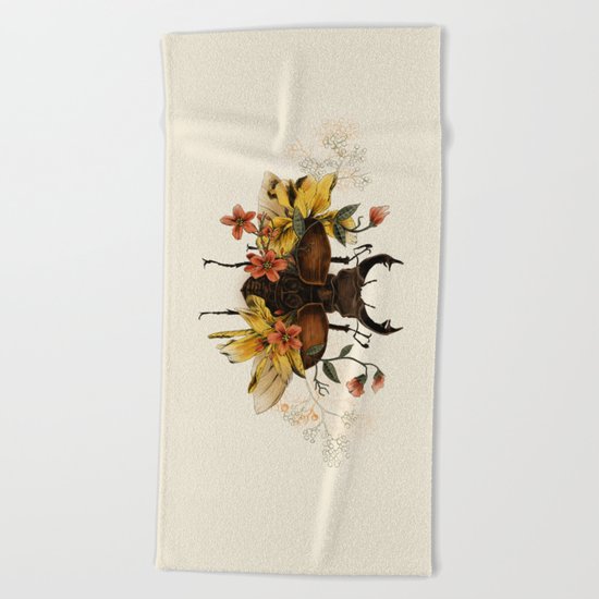 Blooming Beetle Beach Towel