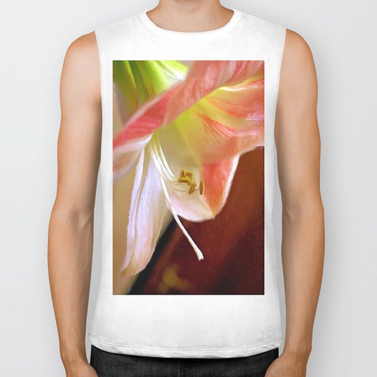 Amaryllis in Oils Biker Tank