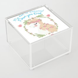 THIS UNICORN'S DAD IS AWESOME Acrylic Box