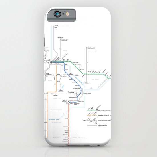 Twin Cities METRO System Map iPhone & iPod Case