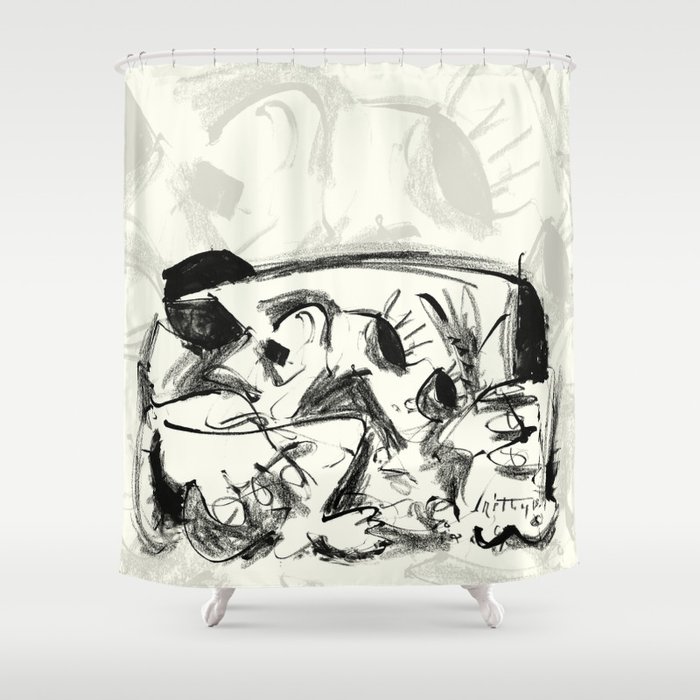 Lonely Rabbi Shower Curtain