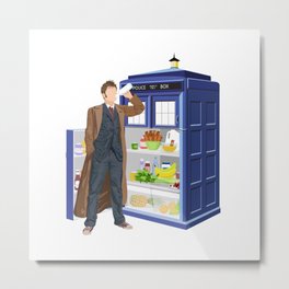 The Doctor Refreshes Metal Print | Davidtennant, 10Thdoctor, Allons Y, Tardis, Whoregeneration, 10Thincarnation, Drawing, Tenthdoctor, Fishstickscustard, Timelord 