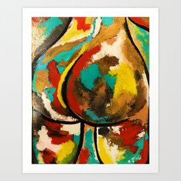 big booty,ass,woman,beautiful,sexy,african inspired,colourful,colorful,big butt Art Print