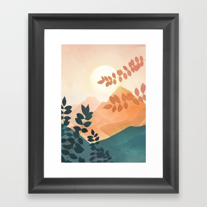 Morning in The Mountains Framed Art Print