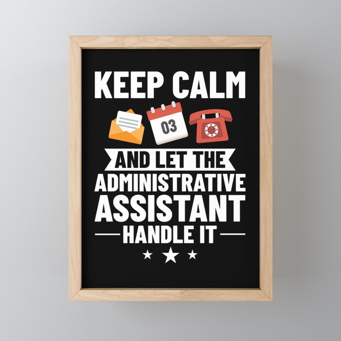 Administrative Assistant Admin Legal Training Framed Mini Art Print