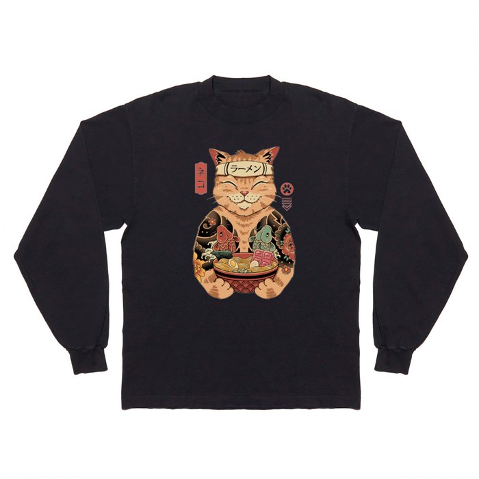 Cat Ramen Long Sleeve T Shirt