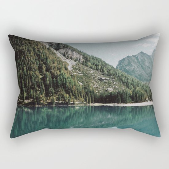 Grainy Lake Rectangular Pillow