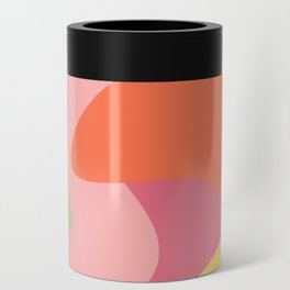 Rainbow Paint Splashes - pastel grey green yellow pink Can Cooler