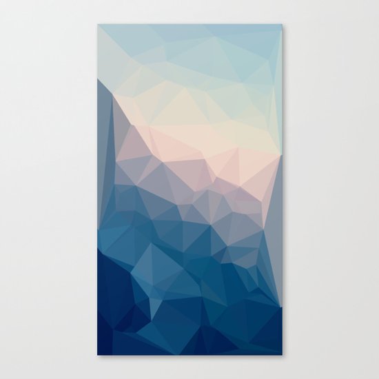 BE WITH ME - TRIANGLES ABSTRACT #PINK #BLUE #1 Canvas Print