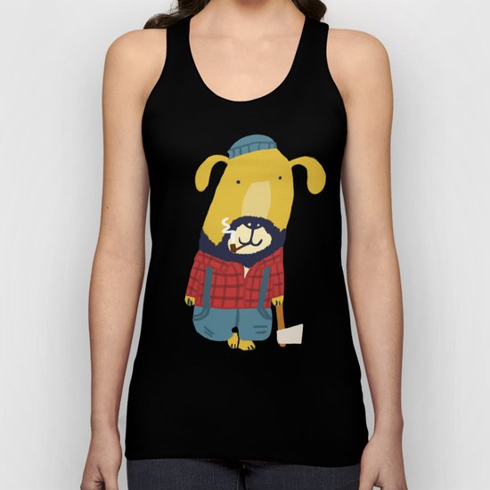 Rugged Roger - the lumberjack Unisex Tank Top