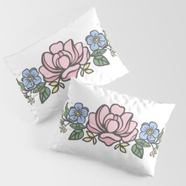 ROSE PATTERN Floral Wedding Seamless Vector Illustration Pillow Sham