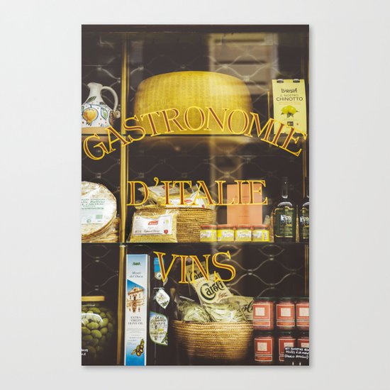 Gastronomie Italienne, Vins Canvas Print