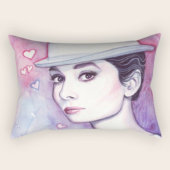 Audrey Hepburn Rectangular Pillow