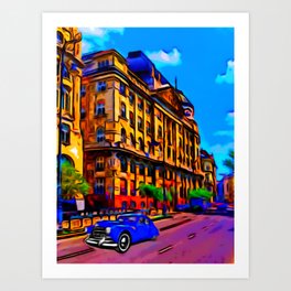 Sightseeing in the city Art Print