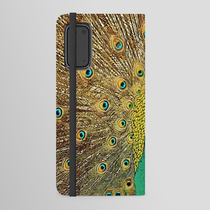 Lovely peacock color art Android Wallet Case