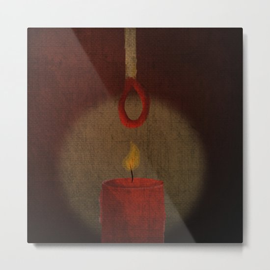 the match kills the candle Metal Print