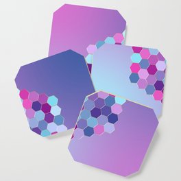 Abstract Metallic Purple Jewel Coaster