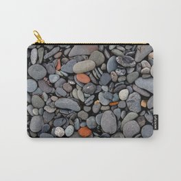Pebbled Carry-All Pouch | Stones, Laketahoe, Nature, Pebbles, Orange, Rocks, Nevada, Beach, Blue, Digital 