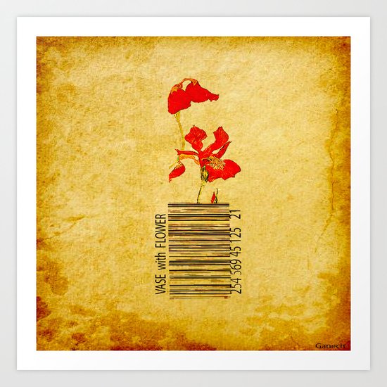 vase of flower Art Print