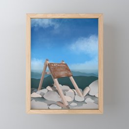 Katahdin Summit Appalachian Trail Northern Terminus Framed Mini Art Print