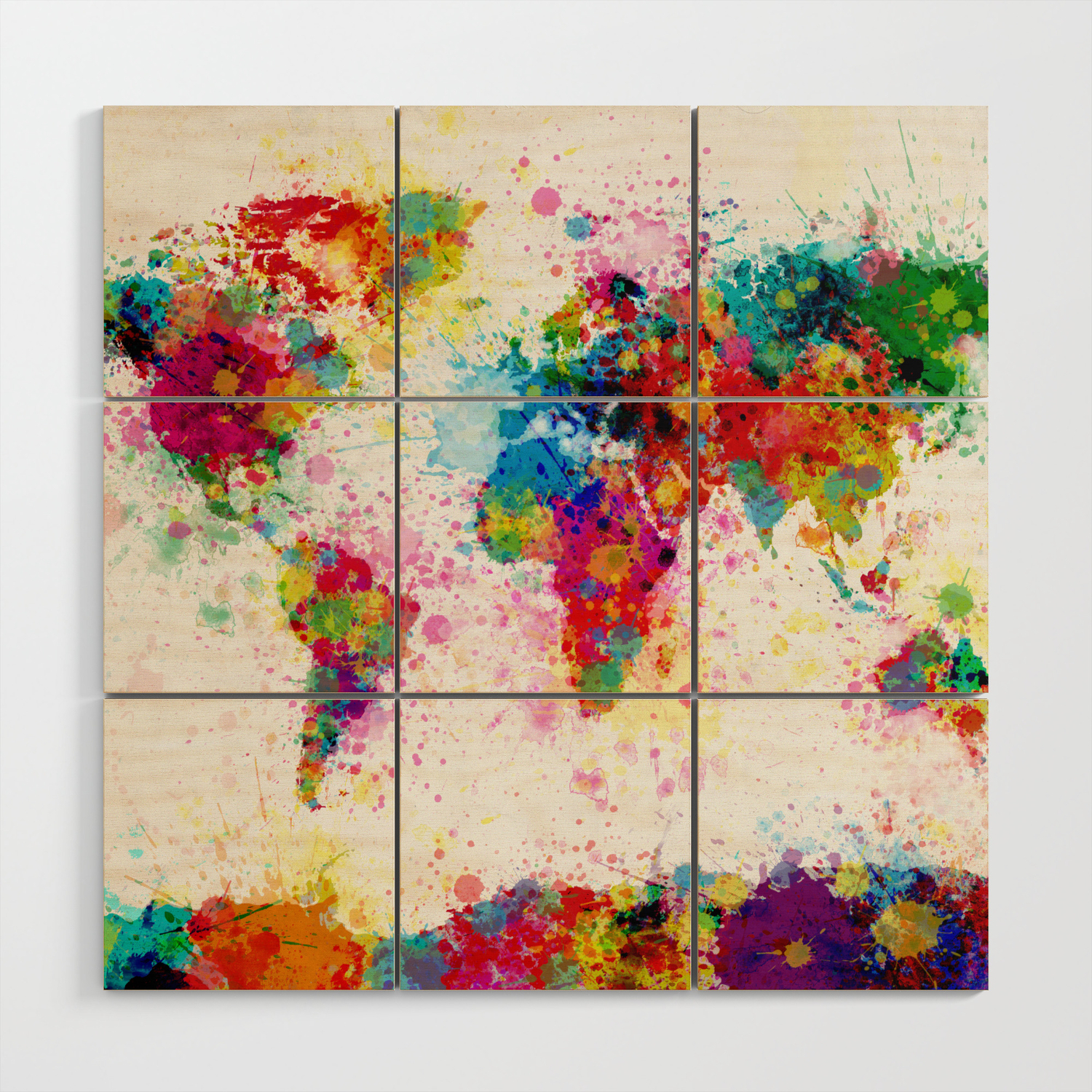 Map Of The World Map Paint Splashes Wood Wall Art By Artpause Society6 Buy prints, posters, canvas and framed wall art directly from thousands of independent working artists at imagekind.com. map of the world map paint splashes wood wall art by artpause