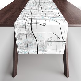 Wichita City Map of Kansas, USA - Circle Table Runner
