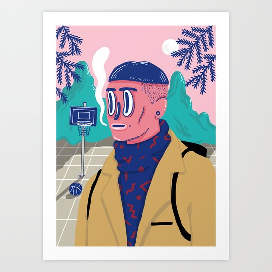 BETWEEN THE MOUNTAINS 4 Art Print