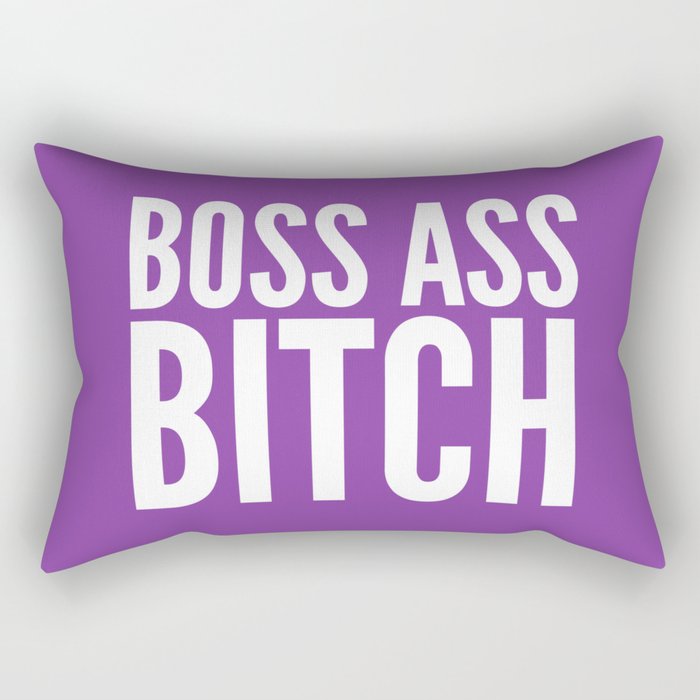 BOSS ASS BITCH (Purple) Rectangular Pillow