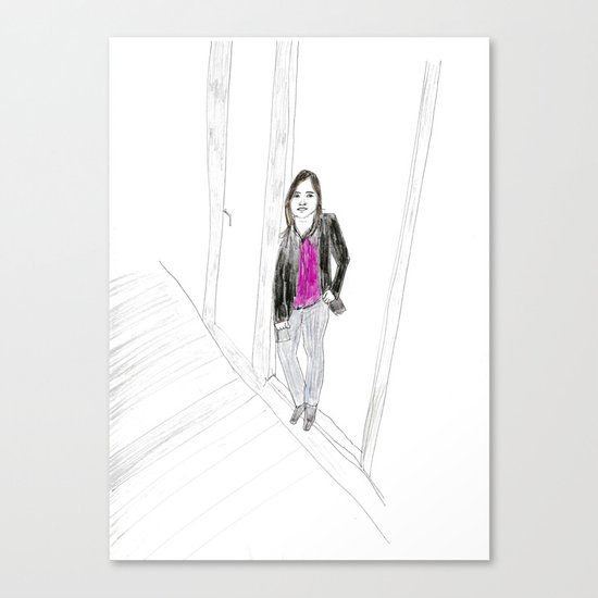 Biro Portrait of a Londoner Canvas Print