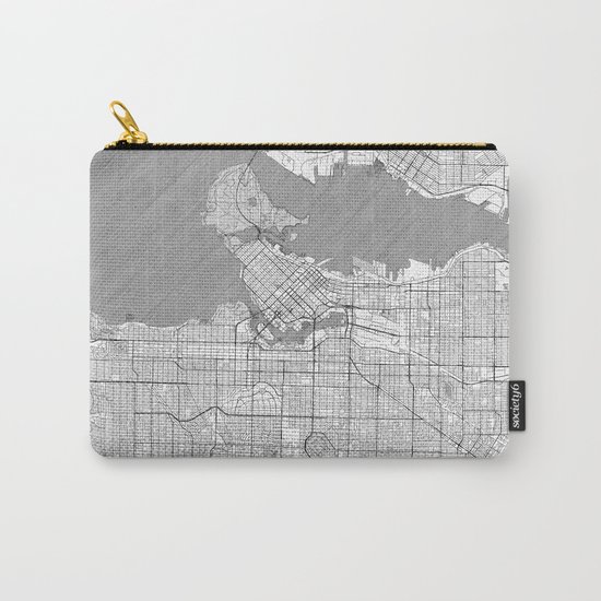 Vancouver Map Line Carry-All Pouch