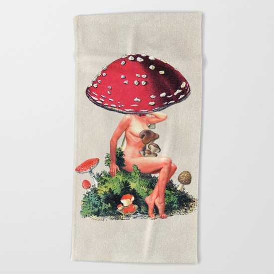 Shroom Girl Beach Towel