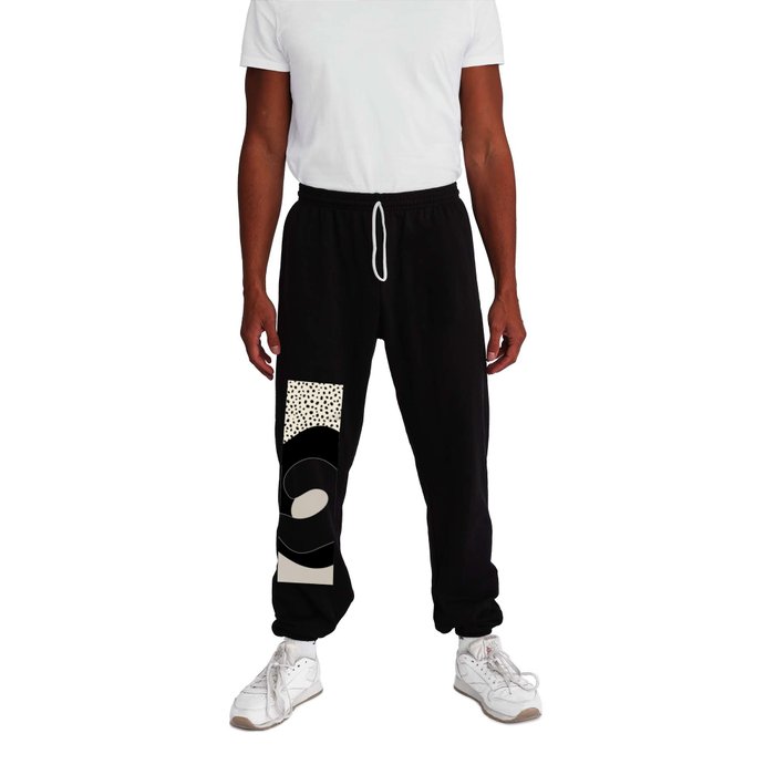 Love Black White Abstract Sweatpants