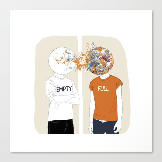 EMPTY-FULL Canvas Print