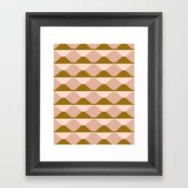 Pastel Desert Colors Kilim Pattern Framed Art Print