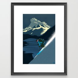 Retro ski Framed Art Print