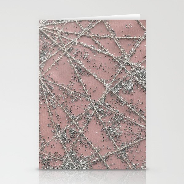 Sparkle Net Pink Stationery Cards